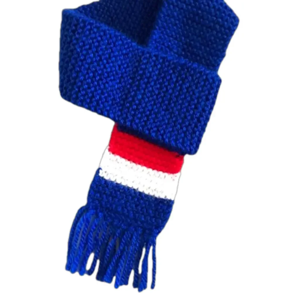 Patriotic Dog Scarf Hand Kniited